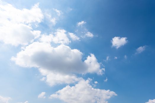 The nature of blue sky with cloud in the morning.