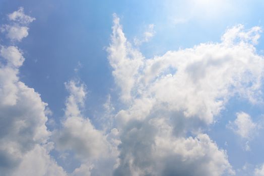 The nature of blue sky with cloud in the morning.