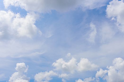 The nature of blue sky with cloud in the morning.