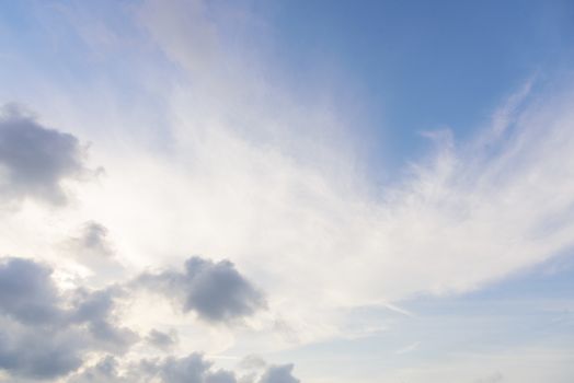 The nature of blue sky with cloud in the morning.