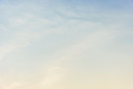 The nature of blue sky with cloud and sunrise in the morning.