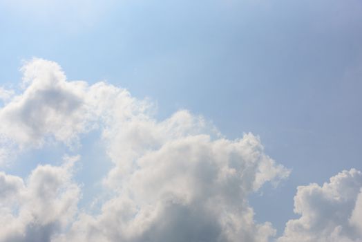 The nature of blue sky with cloud in the morning.