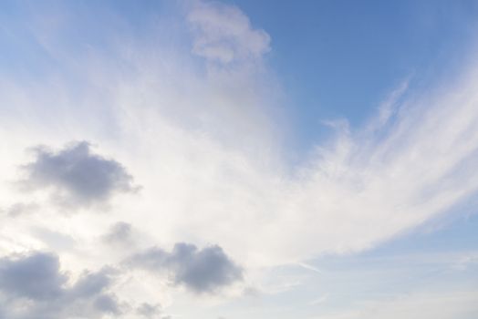 The nature of blue sky with cloud in the morning.