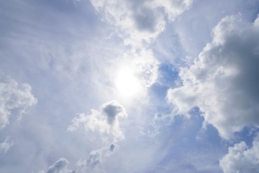 The nature of blue sky with cloud in the morning.