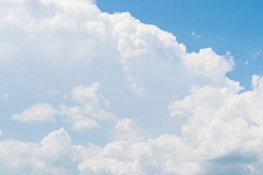 The nature of blue sky with cloud in the morning.