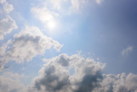 The nature of blue sky with cloud in the morning.