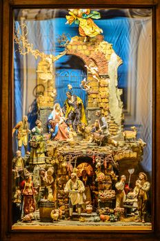 Traditional italian handmade nativity scene - presepe