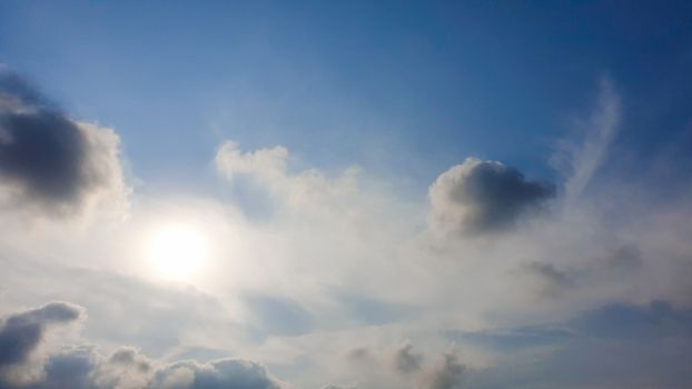 The nature of blue sky with cloud in the morning.