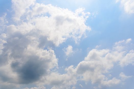 The nature of blue sky with cloud in the morning.