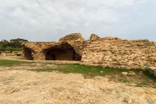 Ancient ruins of baths at tunisia, Carthage. Anthony terms.