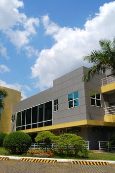 RIZAL, PH - OCT. 15: Meralco Development Center (MMLDC) building facade on October 15, 2015 in Sumulong Highway, Antipolo, Rizal, Philippines. MMLDC helps and offers visitors facilities, rooms, gardens and an aviary.