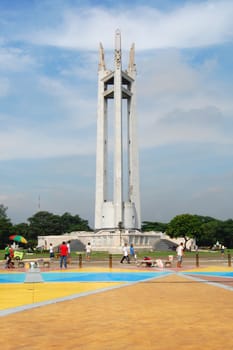 QUEZON CITY, PH-OCT 4: Quezon Memorial Circle Shrine on October 4, 2015 in Quezon City, Philippines. The Quezon Memorial Circle is a national park and shrine located in Philippines.