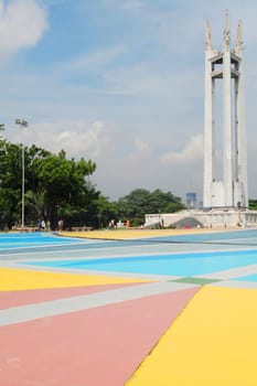 QUEZON CITY, PH-OCT 4: Quezon Memorial Circle Shrine on October 4, 2015 in Quezon City, Philippines. The Quezon Memorial Circle is a national park and shrine located in Philippines.