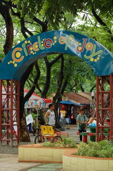 QUEZON CITY, PH-OCT 4: Quezon Memorial Circle of Joy stalls on October 4, 2015 in Quezon City, Philippines. The Quezon Memorial Circle is a national park and shrine located in Philippines.