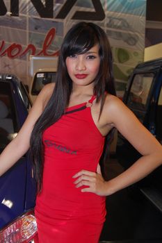 PASAY, PH - AUG. 19: Chana female model at 3rd Philippine International Motor Show on August 19, 2010 in World Trade Center Metro Manila, Pasay, Phillippines.