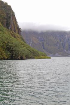 Crater lake Pinatubo in Zambales, Philippines.