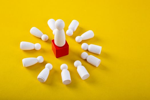 successful team leader, standing out from others.