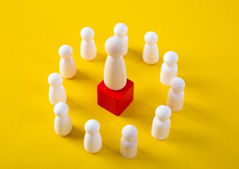successful team leader, standing out from others.
