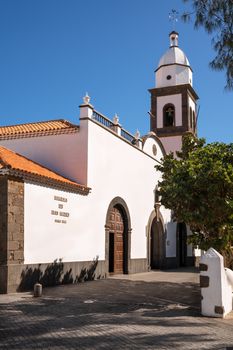 Outdoor image of an old church, Iglesia de San Gines of Arrecife, Lanzarote, Spain