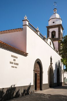 Outdoor image of an old church, Iglesia de San Gines of Arrecife, Lanzarote, Spain