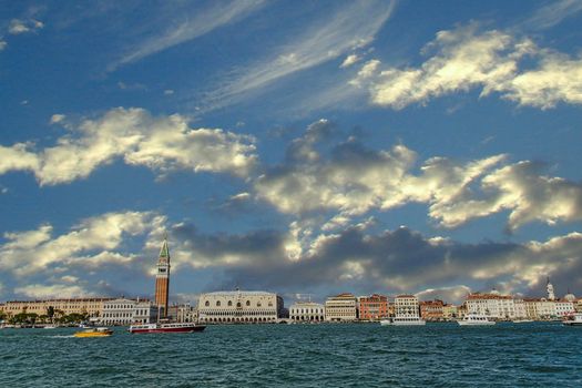 View of Saint Mark's Square in Venice from Across the Channel