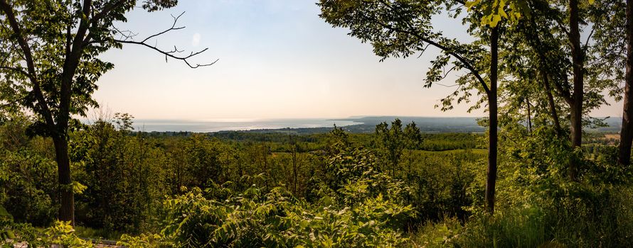 View of meaford ontario in panoramic formatting.