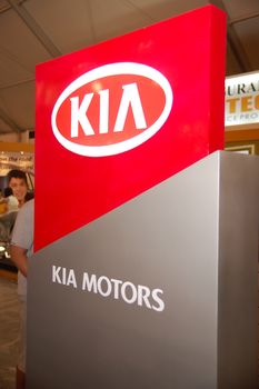 PASAY, PH - APR. 1: Kia sign at 8th Manila International Auto Show on April 1, 2012 in World Trade Center Metro Manila, Pasay, Philippines.
