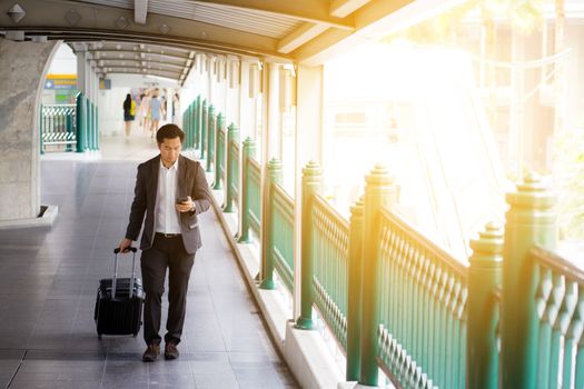 Businessman traveler journey business travel.
