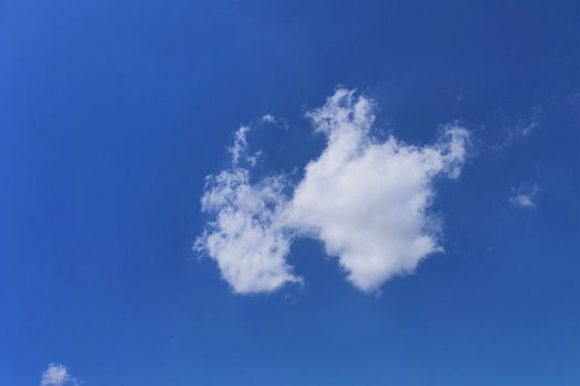 white clouds on blue sky background, design elements