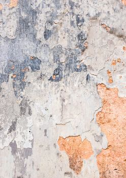 Old damaged wall background texture, close-up