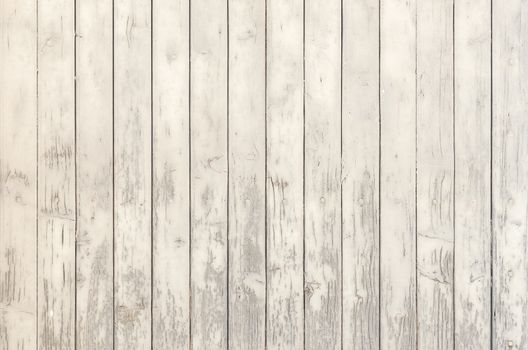 Old white painted wooden wall for background texture