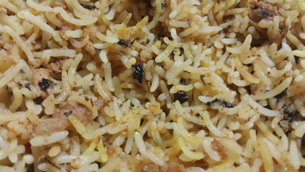 Basmati Rice Pulao or pulav with chana, or vegetable rice using chana also known as chana pulao