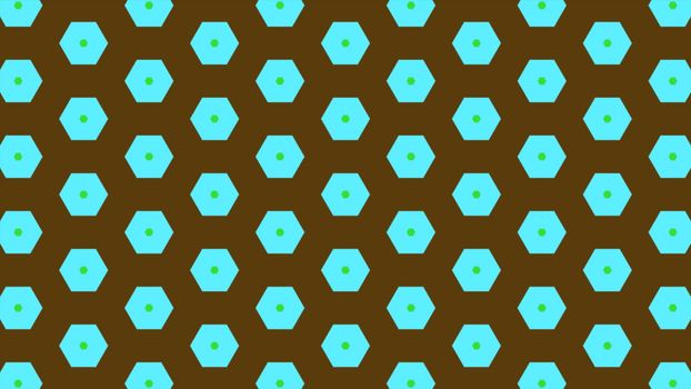 Illustration abstract of colorful hexagon of same color and different surrounding rings. Abstract hexagon background. 