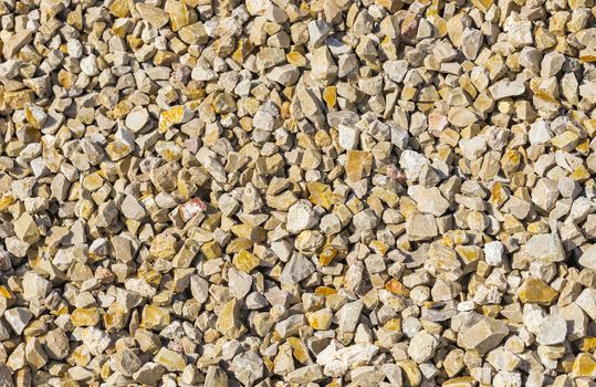 Background texture of many gravel, top view