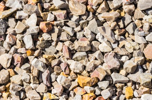 Natural stones background, texture of gray gravel
