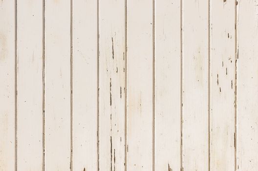 Old white wooden planks background texture with copy space