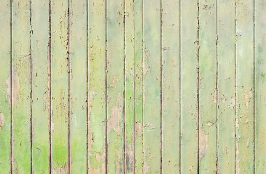 Vintage green wooden boards background texture with copy space