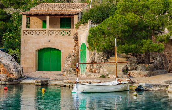 Idyllic view of the old fishing village at Cala Figuera, Mallorca Spain Balearic islands