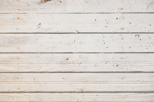 Old white wooden boards backdrop texture with copy space