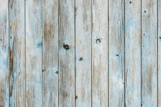 Old blue wooden planks background texture with copy space