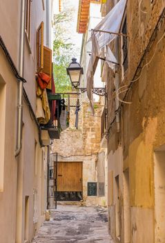 Street in the old town of Palma de Majorca, Spain Balearic Islands
