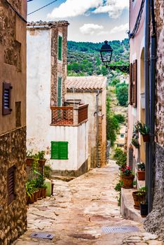 View of the old village of Estellencs on Majorca island, Spain