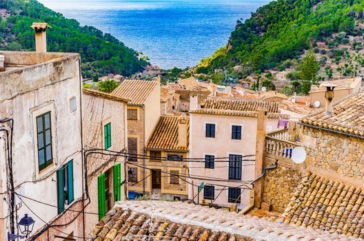 View of the old village of Estellencs on Majorca island, Spain