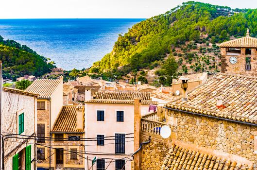 Idyllic old mediterranean village at the coast on Majorca island