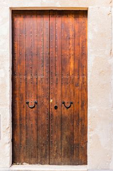 Brown wooden front door house entrance background 