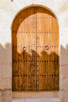 Old wooden front door house entrance background
