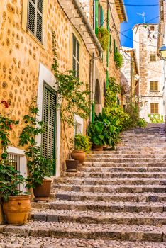 Famous village of Fornalutx on Majorca, Spain Balearic Islands