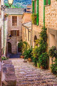 Idyllic village of Fornalutx on Majorca, Spain Balearic Islands
