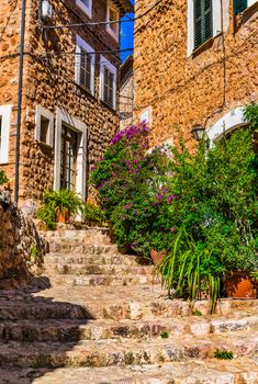 Old mediterranean village of Fornalutx on Majorca, Spain Balearic Islands