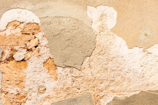 Close-up of vintage wall plaster background texture